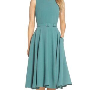 Gal Meets Glam Kaye Belted Fit & Flare Dress